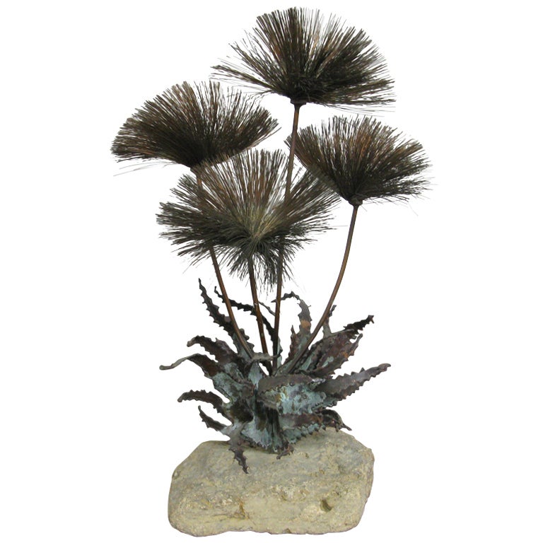Desert Flowers Metal Sculpture Attributed to John Steck