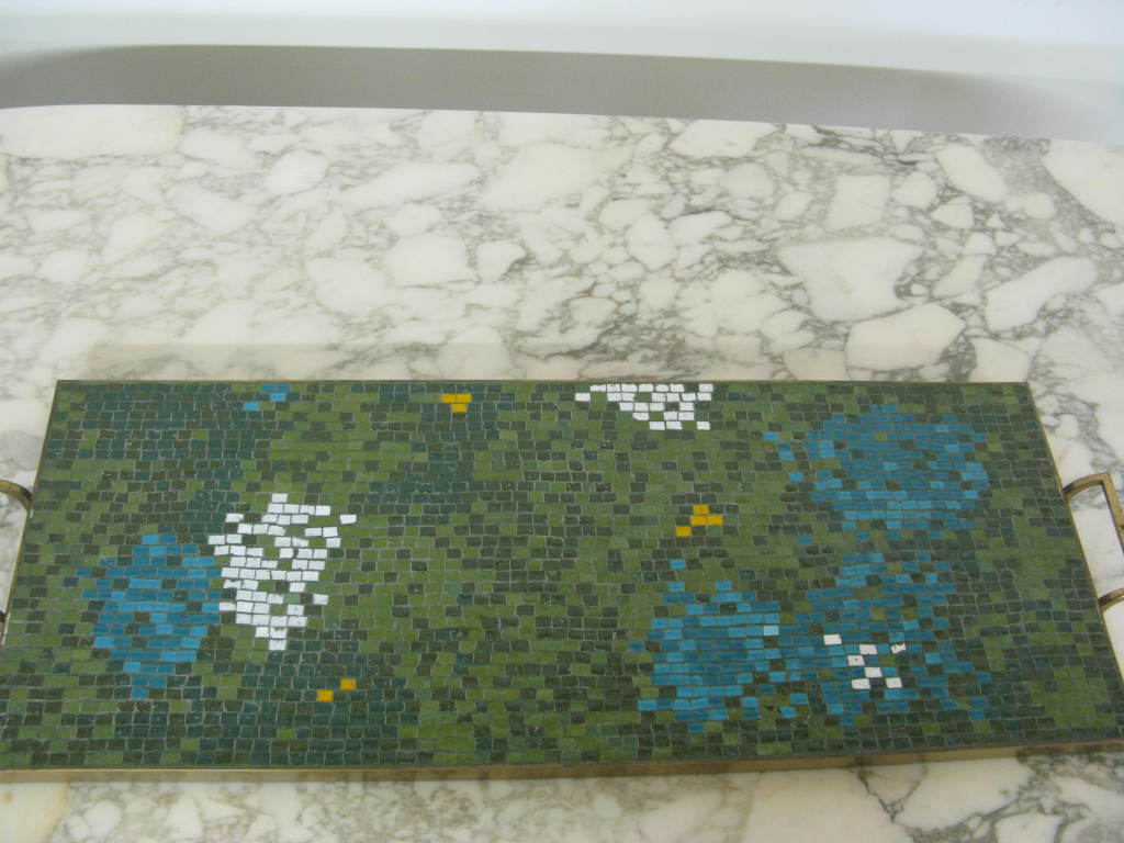 Mid-Century Modern Mosaic Centerpiece Tray