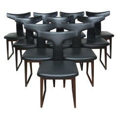 Set of 10 Dining Chairs by Arne Vodder