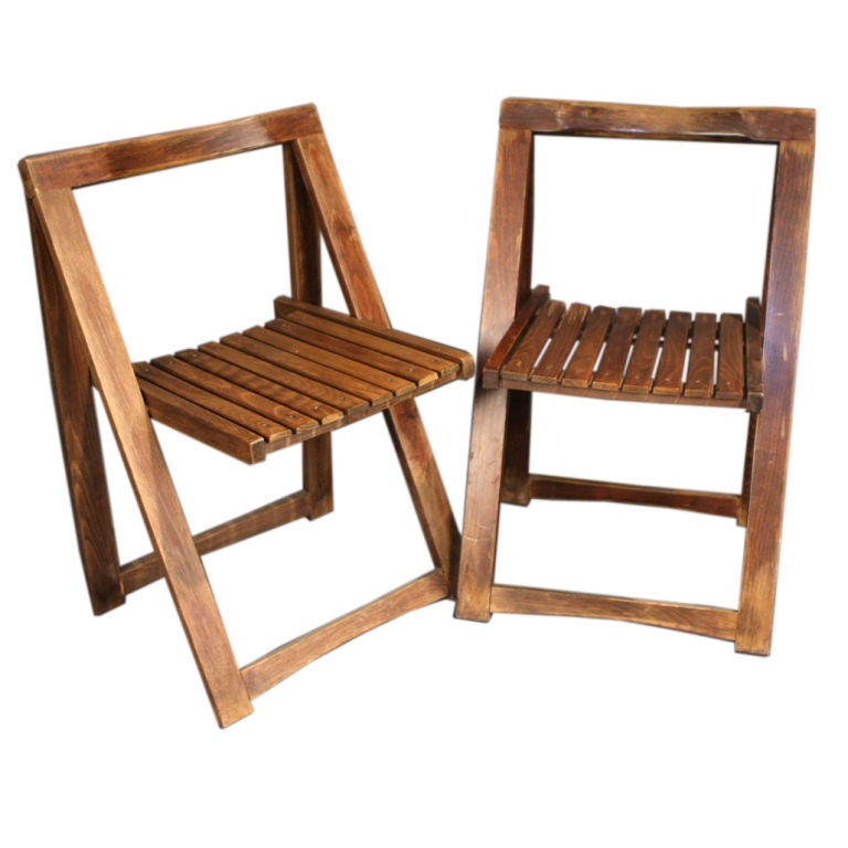 Wooden Fold Able Chairs, 10 Available
