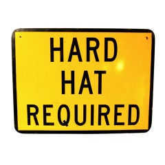 Vintage Hard Hat  Required Sign