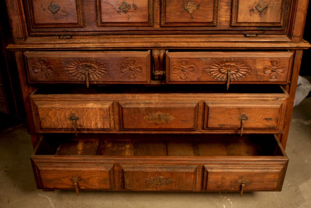 Wood 19th Century Spanish Gothic Cabinet