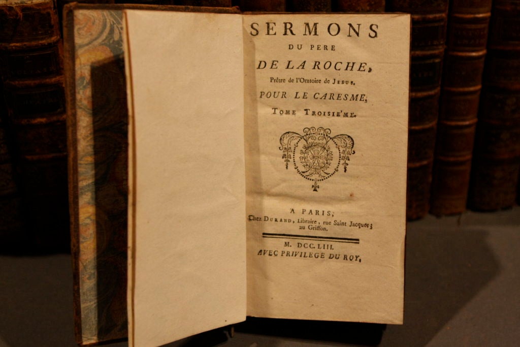 French Collection of 18th century leather bound books