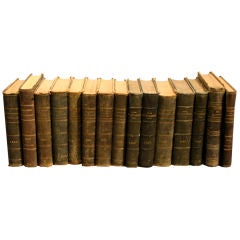 Collection of 14 French 19th century leather bound books
