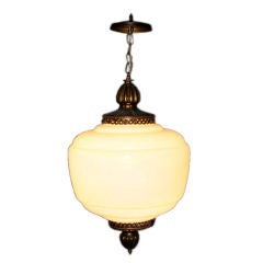 Vintage Pearl Glass Hanging Lamp