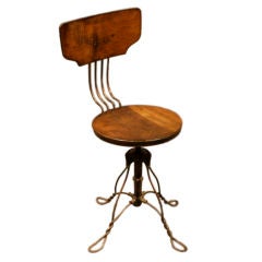 Wood & Steel Factory Swivel Chair II