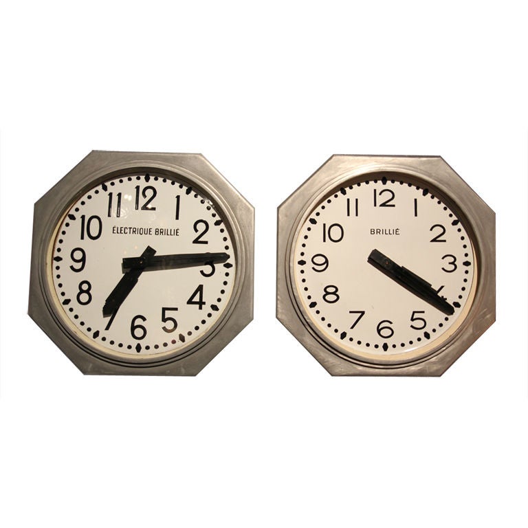 Magnificent train station clocks, set at 1stDibs
