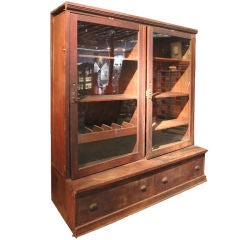 Vintage Large Glass Front Cabinet
