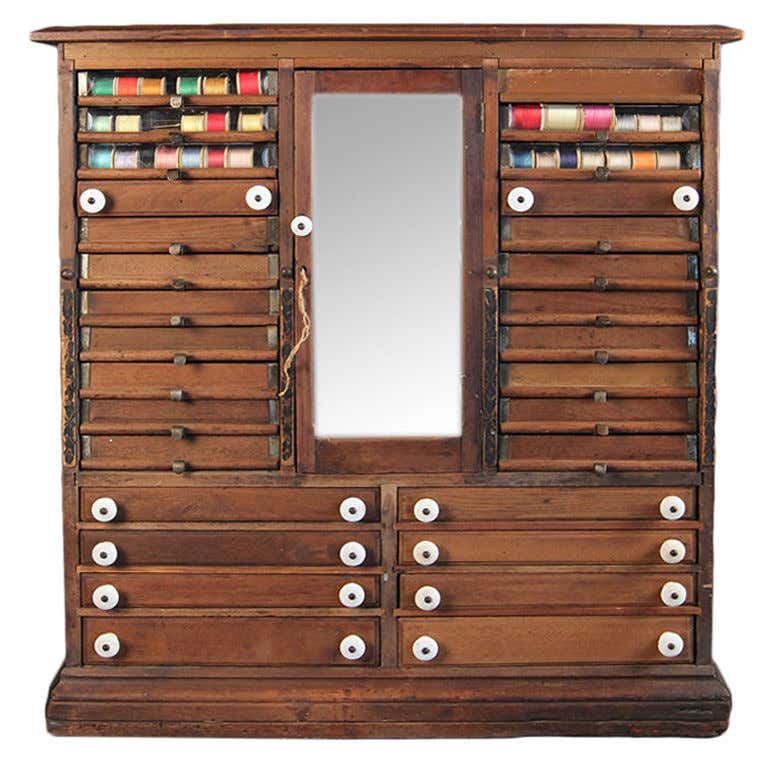 Vintage Spool Cabinet at 1stDibs