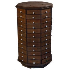 Rare vintage octagonal rotating cabinet