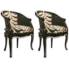 Set of 19th Century Zebra Armchairs
