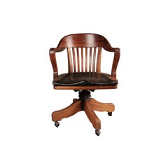 Vintage Swivel Banker Chair