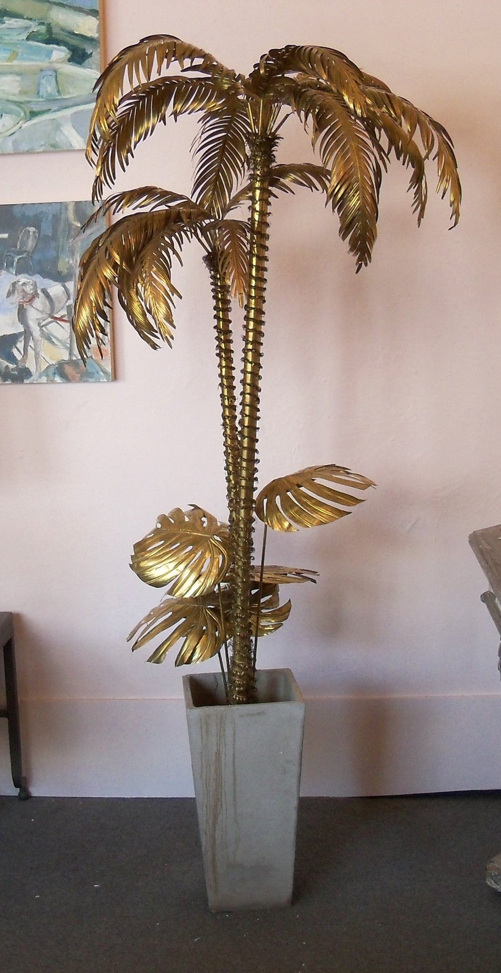 French Early 20th Century Maison Jansen Palm Tree Sculpture