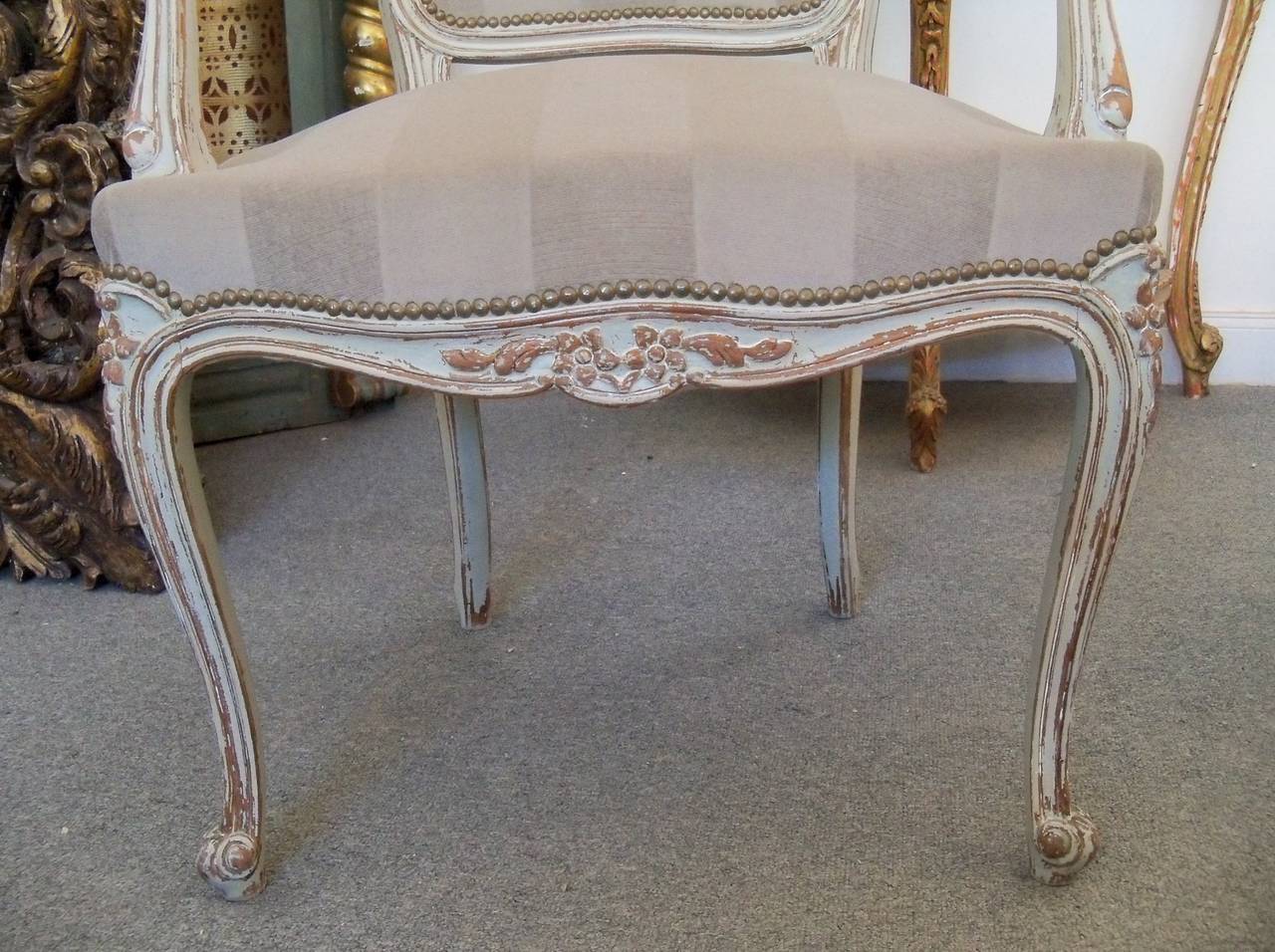 French Set of 12 Louis XV Style Dining Chairs