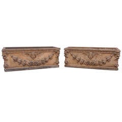 Antique Pair of Italian Terracotta Planters