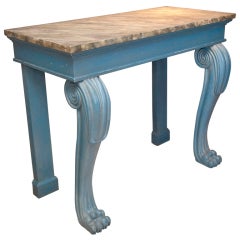 Blue Painted Console Table
