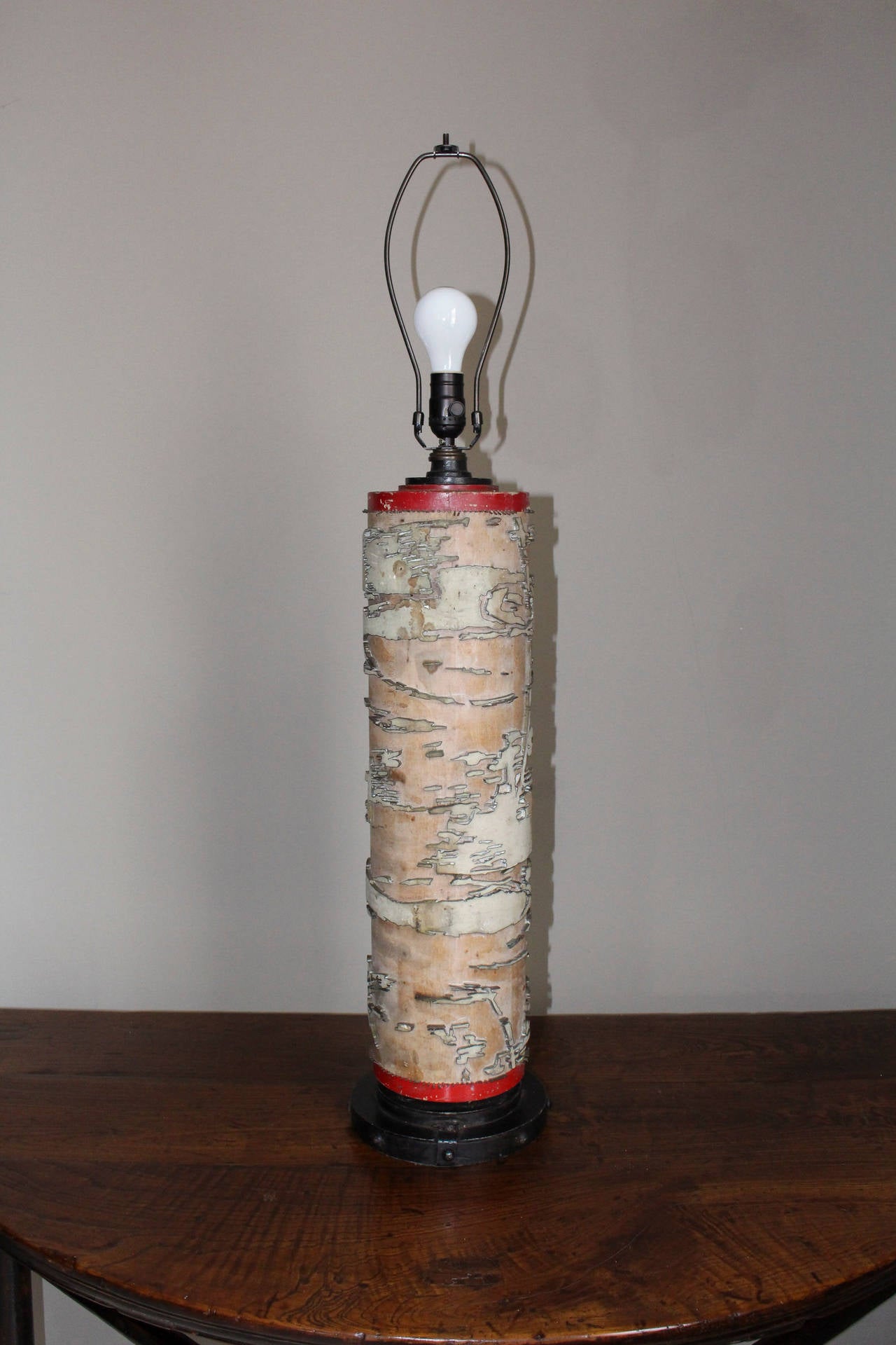antique wallpaper roller lamp