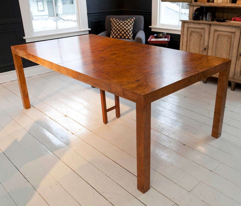 Milo Baughman Burl Wood Table