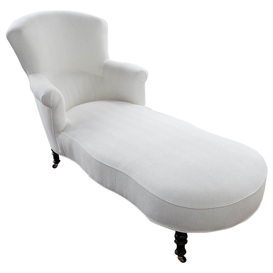 19th Century Napoleon III Curvaceous Chaise Longue For Sale