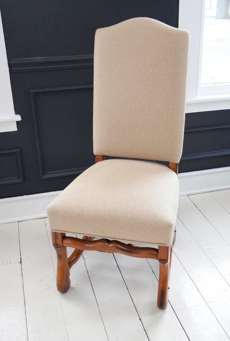 Set of 6 Vintage Os de Mouton Dining Chairs In Good Condition In New Preston, CT