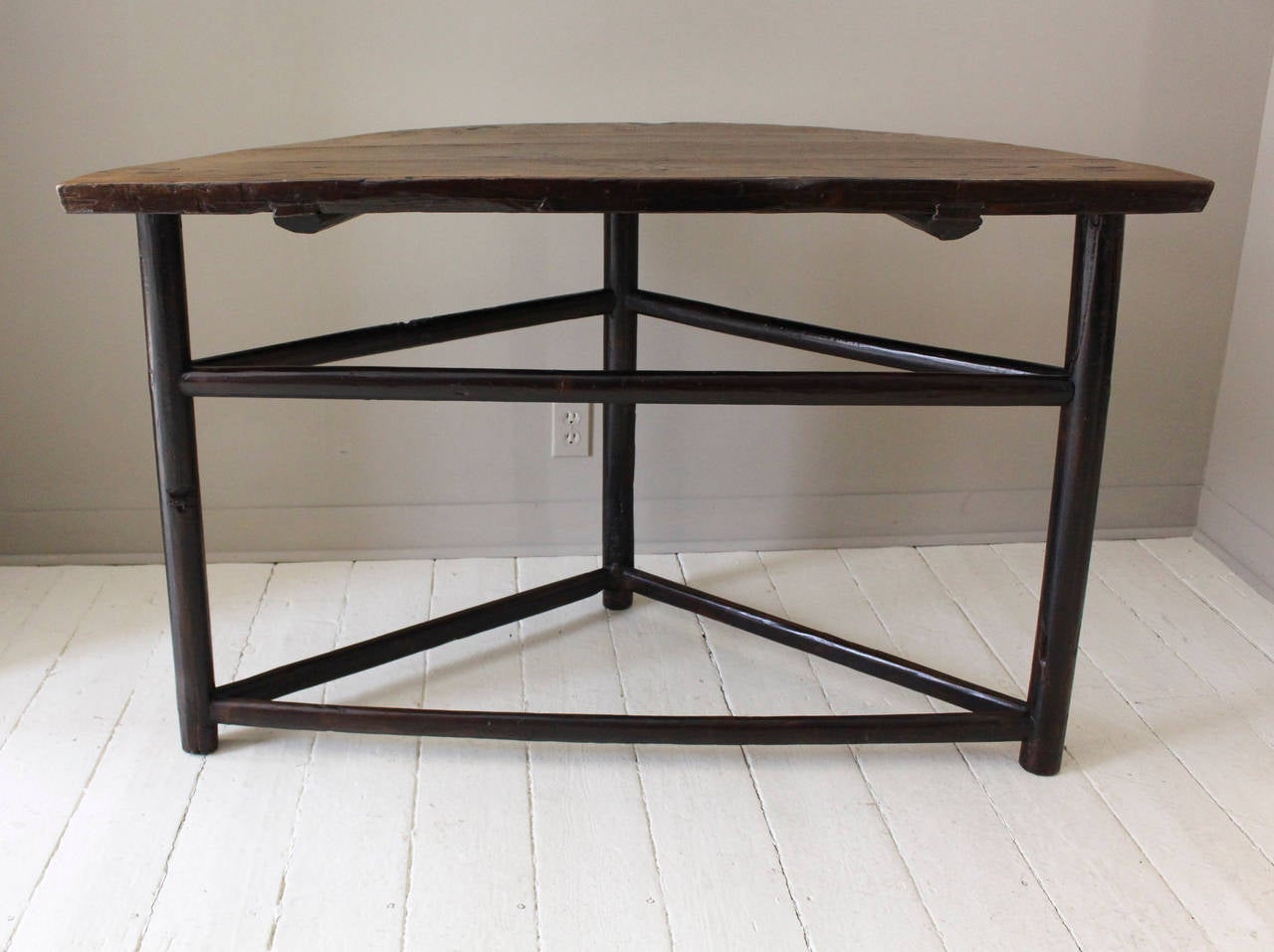 Pair of 19th Century Large-Scale Demilune Tables 3