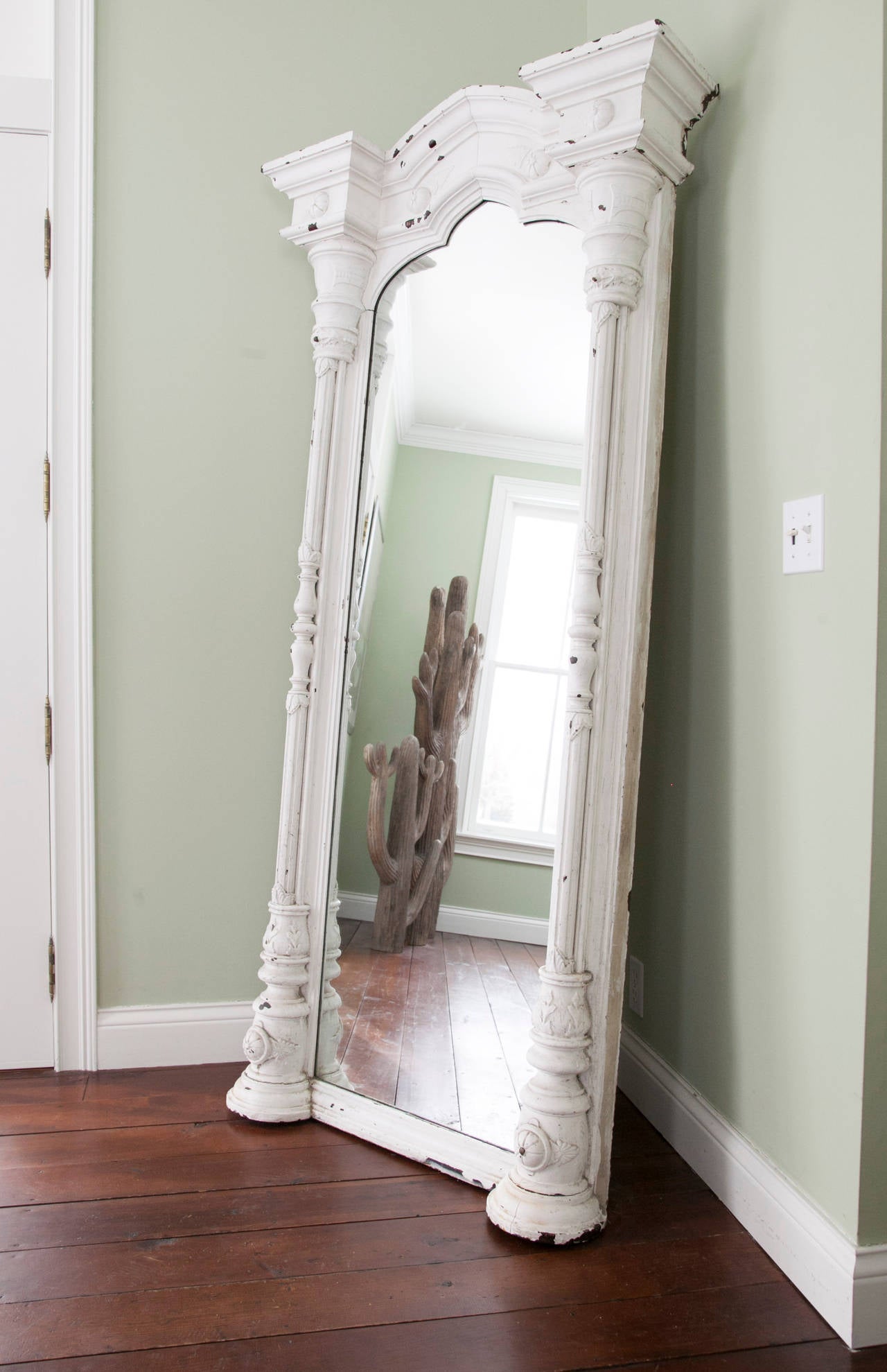19th Century Carved Architectural Mirror For Sale