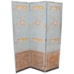 Three-Panel Decorative Screen