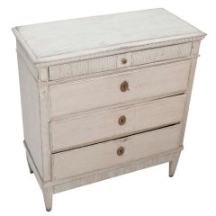 Charming 18th Century Petite Painted Swedish Chest