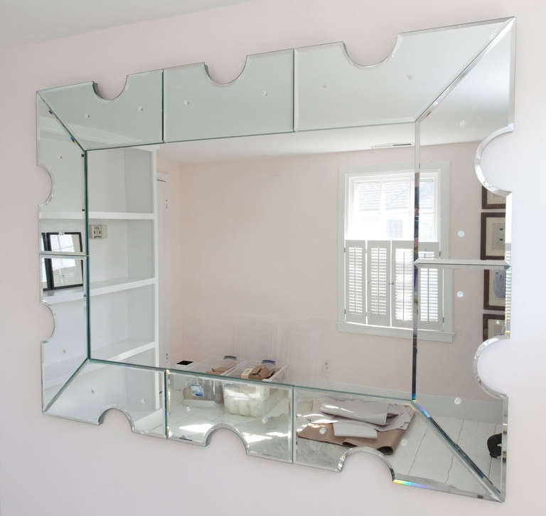 Unknown Monumental Decorative Beveled Mirror