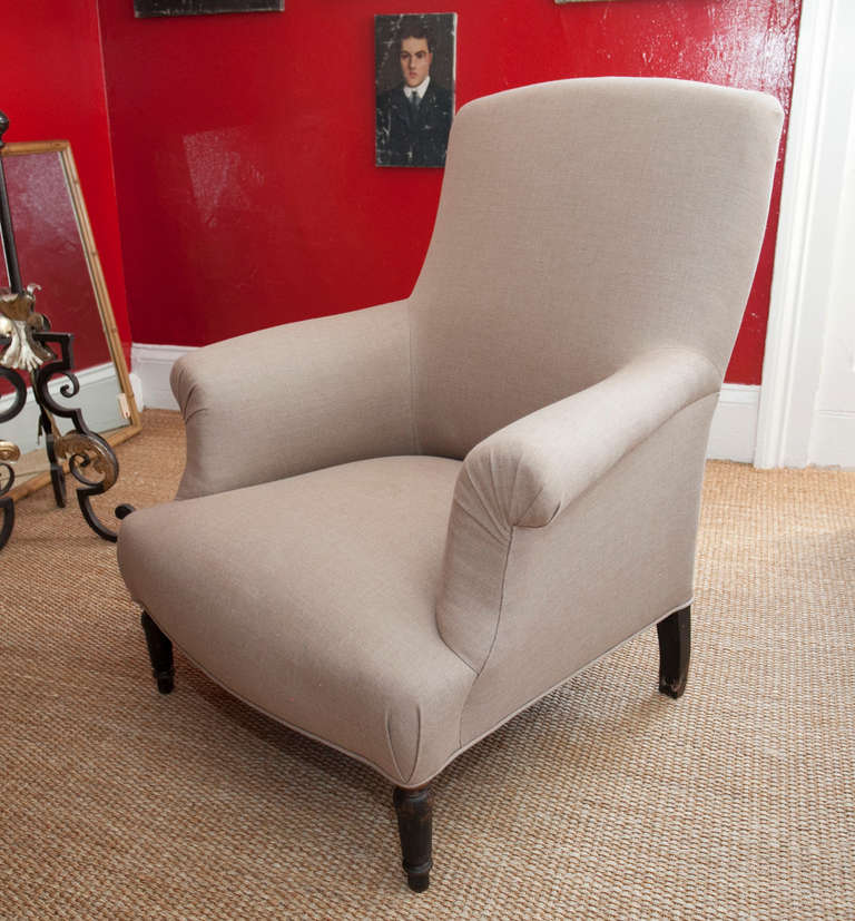19th Century France Napoleon III Chair and Matching Ottoman In Good Condition In New Preston, CT