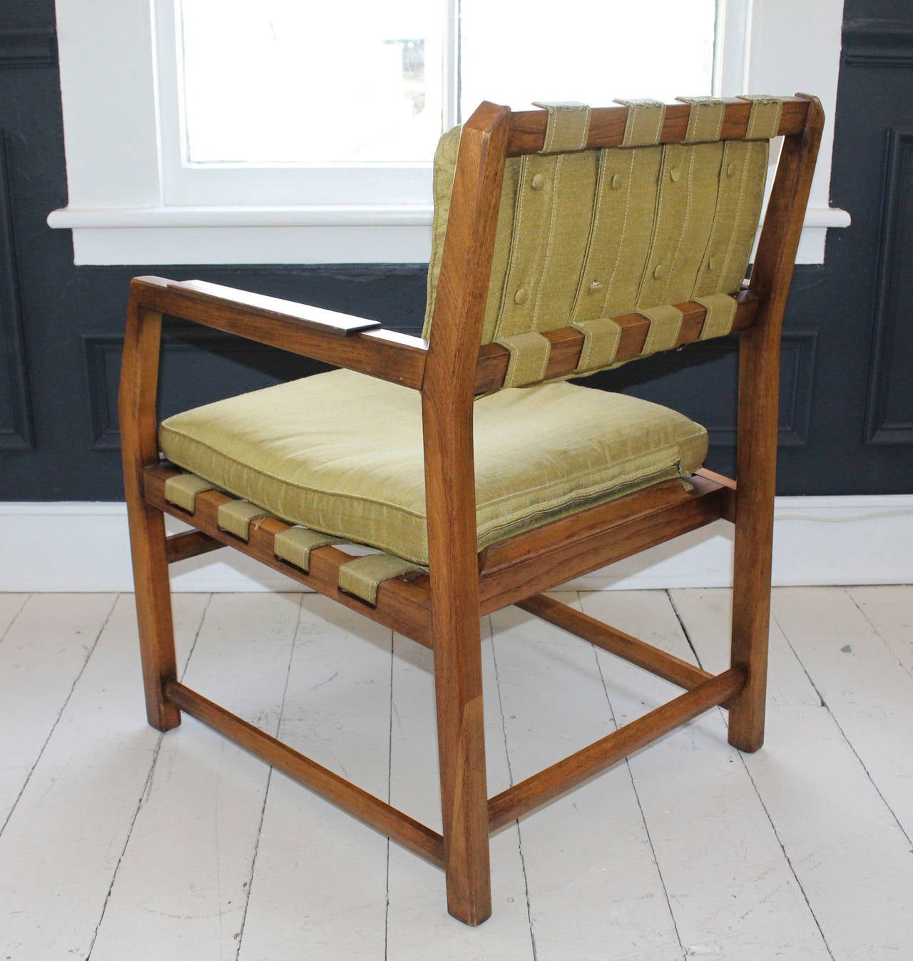Vintage Set of Six Heritage Teak Lounge Chairs In Good Condition In New Preston, CT