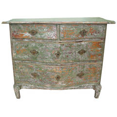 19th Century Sweden Green Painted Chest