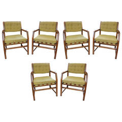 Vintage Set of Six Heritage Teak Lounge Chairs
