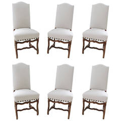 Satz von sechs Os de Mouton-Esszimmerstühlen Satz von sechs Os de Mouton-Esszimmerstühlen