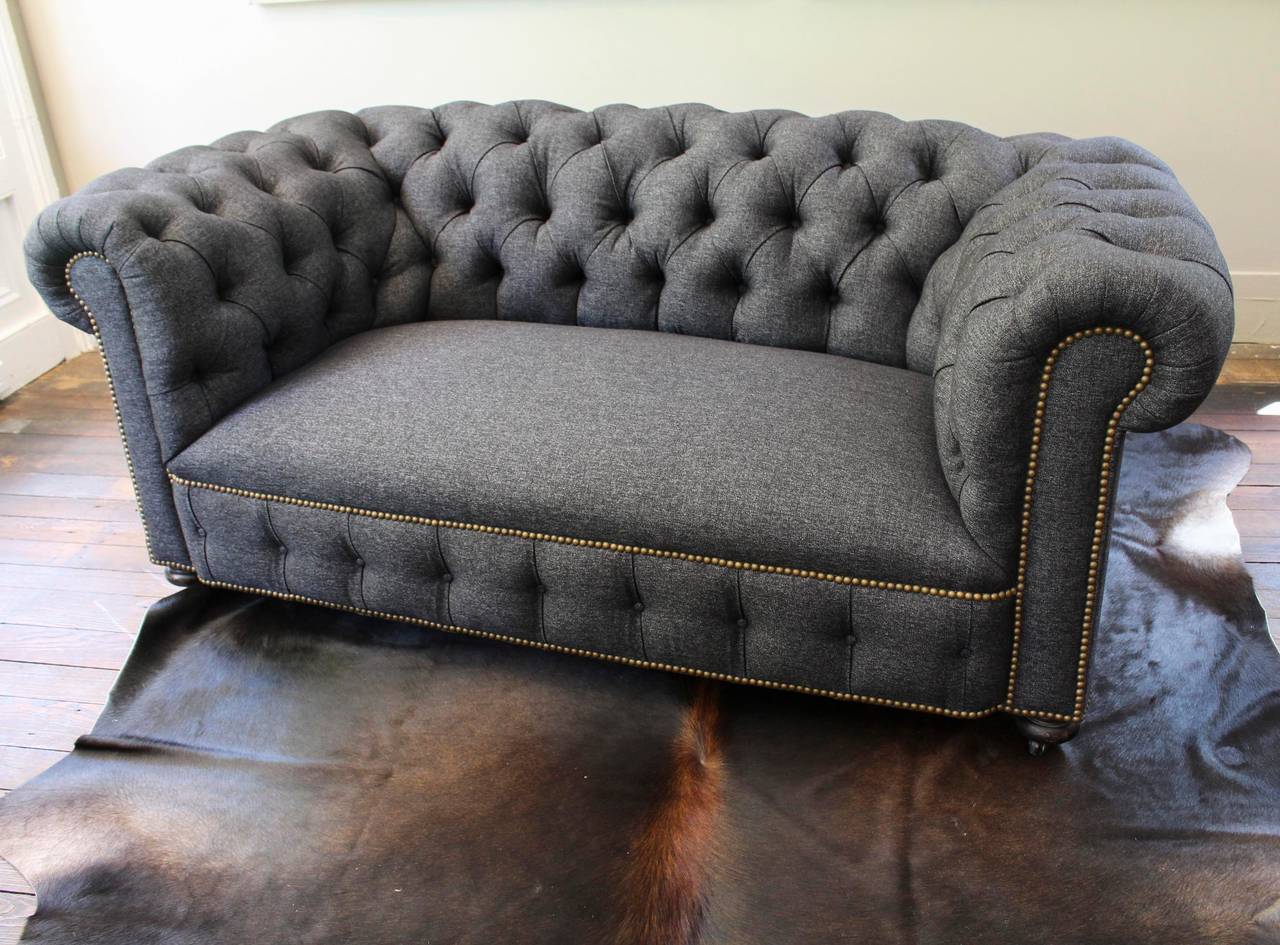 English Chesterfield Loveseat At 1stdibs