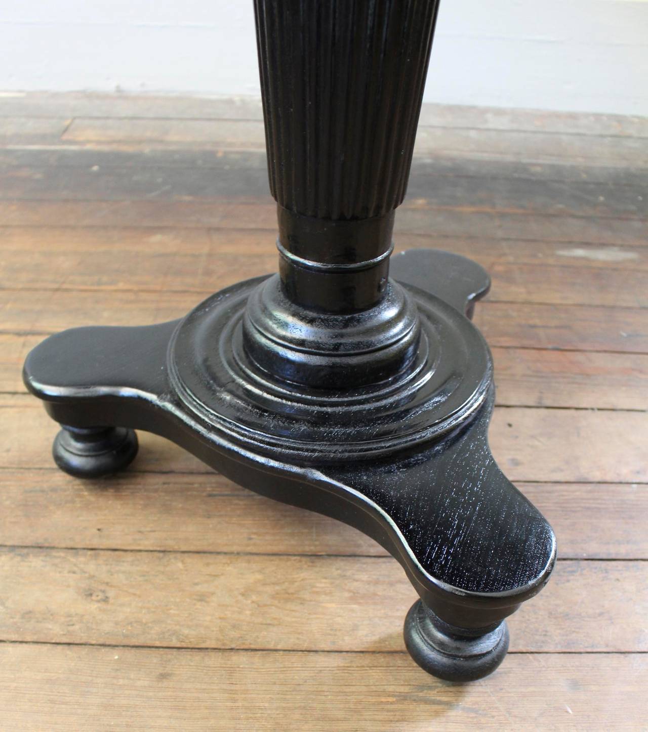 American Ebonized Pedestal Table