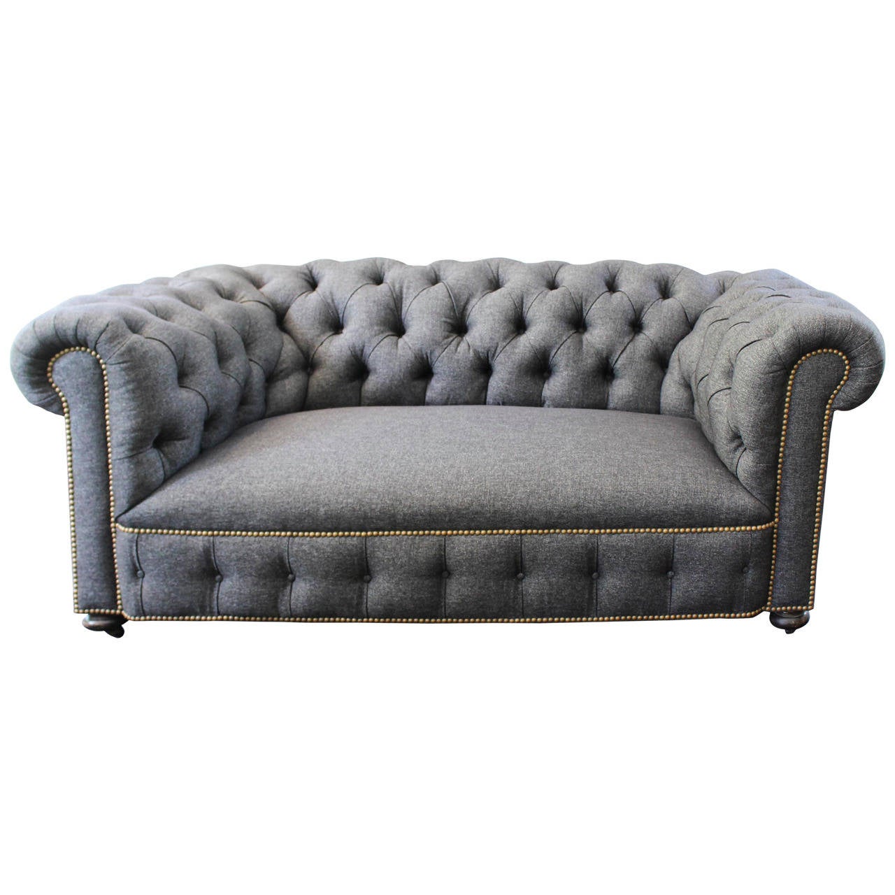 English Chesterfield Loveseat at 1stDibs