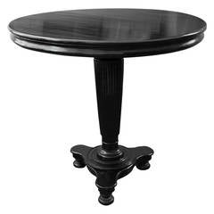 Ebonized Pedestal Table