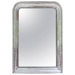 19th Century France Louis Philippe Silver Gilt Mirror