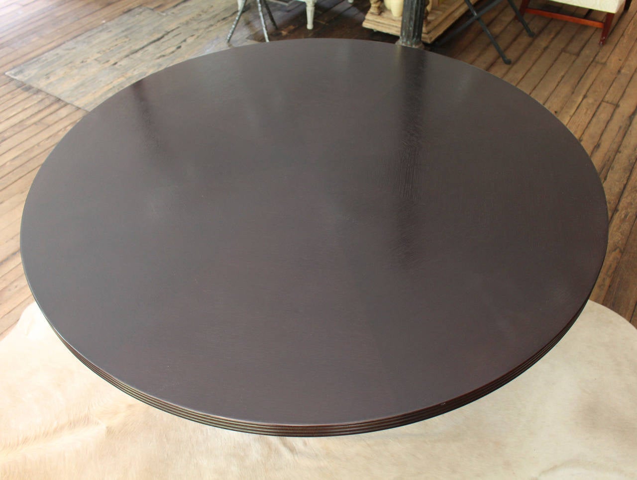 Angelo Donghia Vintage Ebonized Pedestal Table 1