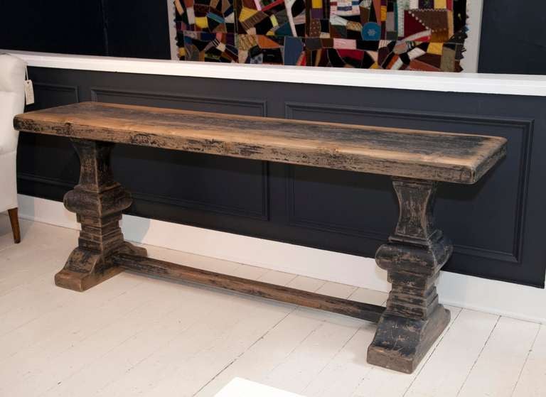 Handcrafted Elmwood Console Table In Good Condition In New Preston, CT