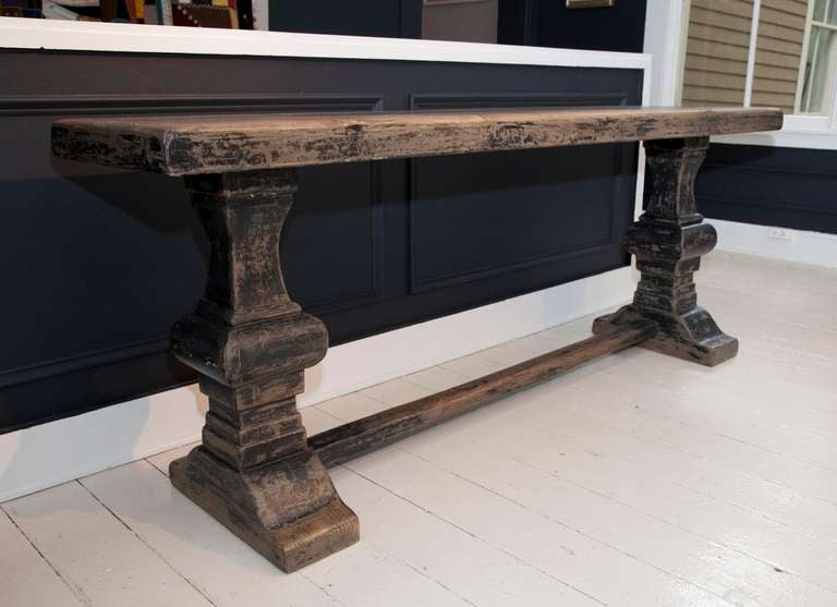 Contemporary Handcrafted Elmwood Console Table