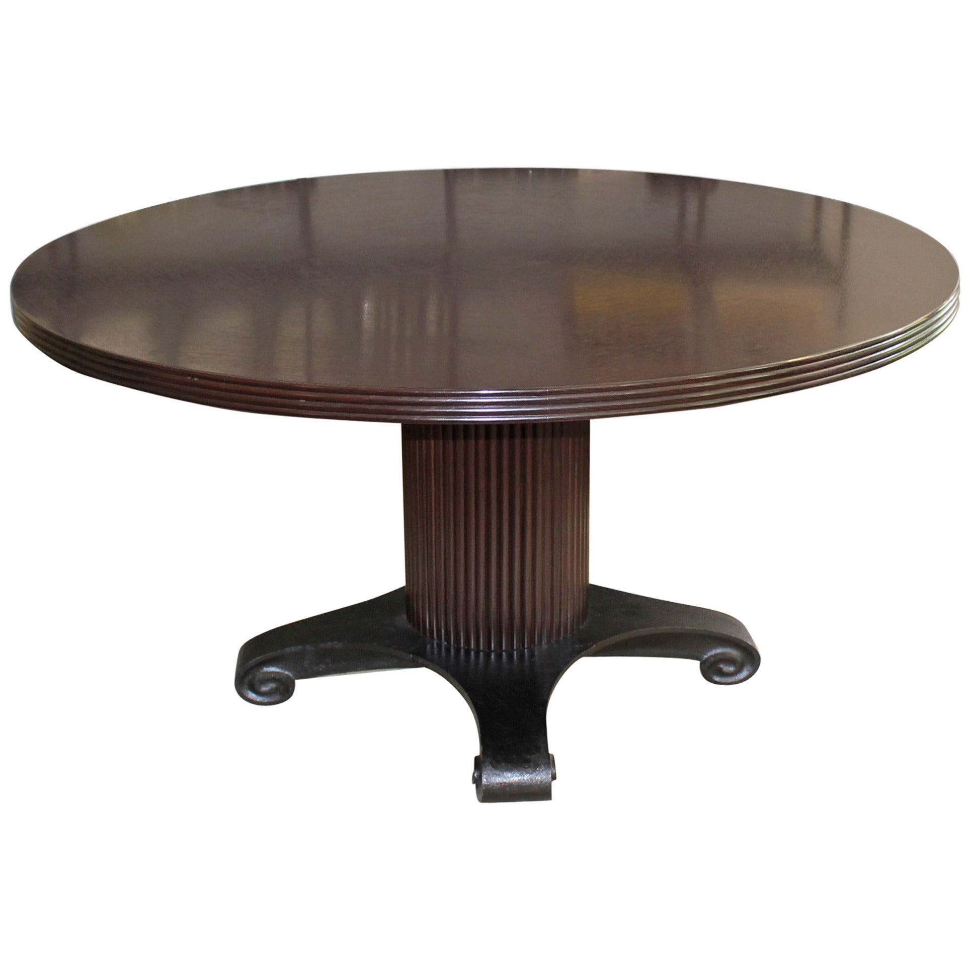 Angelo Donghia Vintage Ebonized Pedestal Table