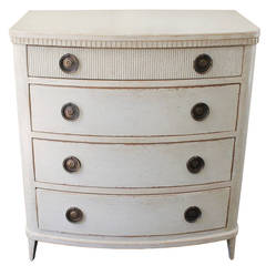 Gustavian-Style Bow-Front Chest