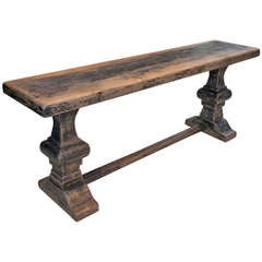 Handcrafted Elmwood Console Table