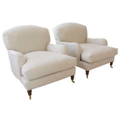 Pair of Handmade Bespoke George Sherlock Club Chairs