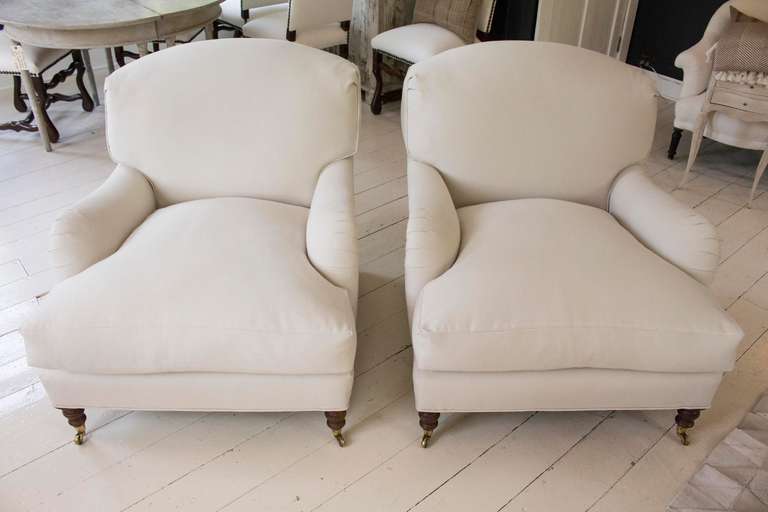 Pair of Handmade Bespoke George Sherlock Club Chairs 2