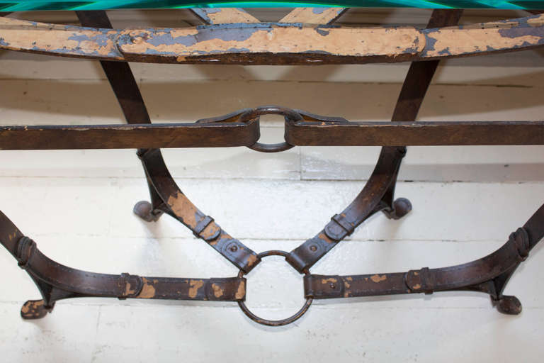 Hermes Style, Handcrafted Iron Console 2