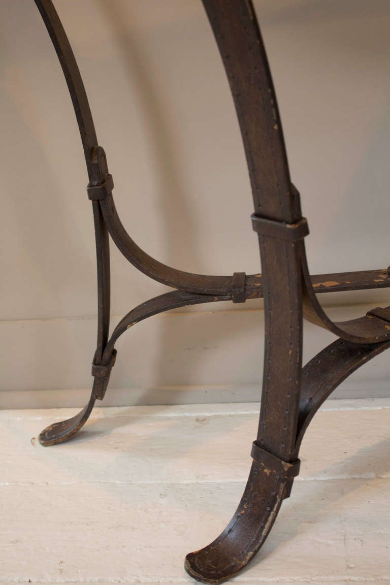 Hermes Style, Handcrafted Iron Console 4