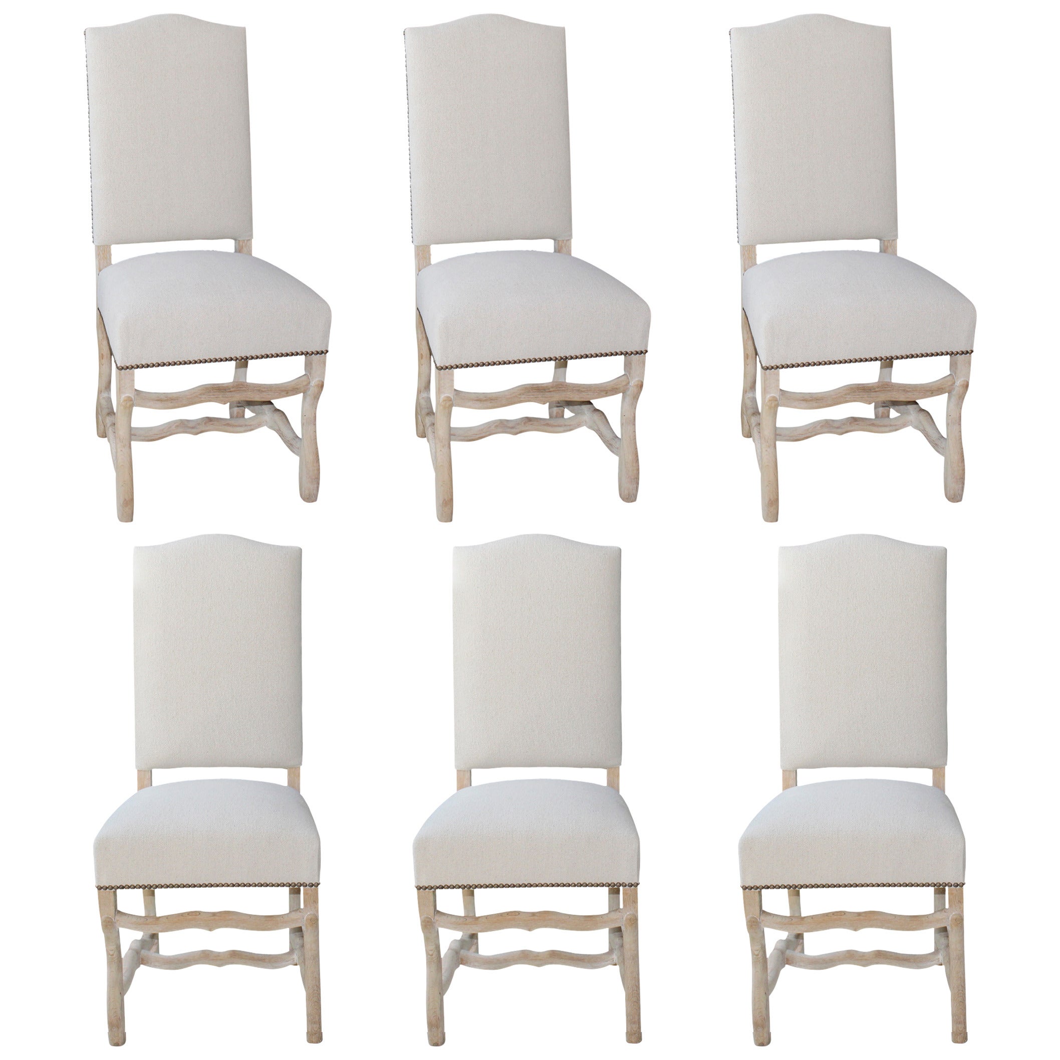 Set of Six Os de Mouton Dining Chairs